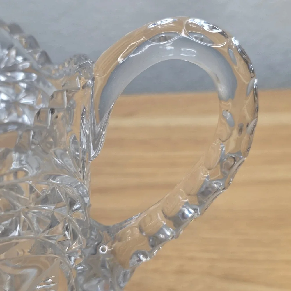 Vintage Hofbauer The Byrdes Collection Lead Cut Crystal Milk Pitcher Germany 6